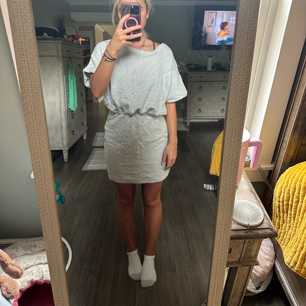 Grey sweater dress